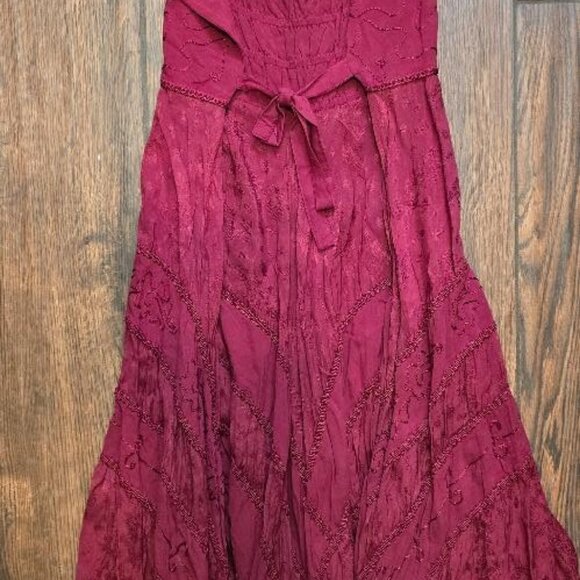 SCULLY Burgandy Lace Front Dress SZ XL - Picture 6 of 6